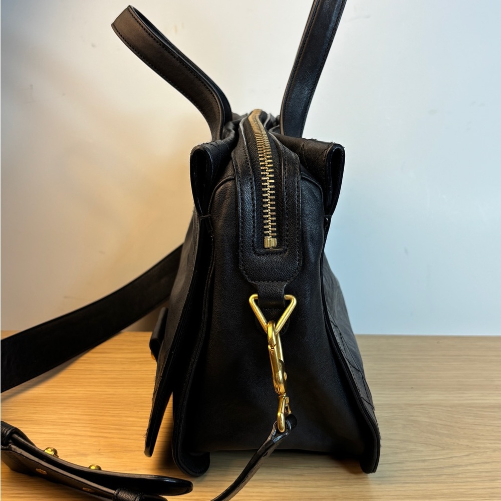 Marc by Marc Jacob’s Quilted Lamb & Cow Leather Dual Handle Satchel - Picture 4 of 15